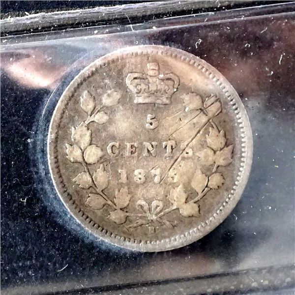 CANADA - 5 cents 1875 H - ICCS VG-8