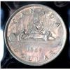 Image 1 : CANADA - Dollar 1947 Pointed 7 Quadruple HP - CCCS AU-50
