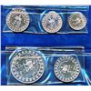 Image 2 : IRAN 1971 Official 5 Coin Year Set in Blue Wallet  Proof