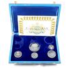 Image 1 : IRAN 1971 Official 5 Coin Year Set in Blue/Gold Box Proof