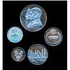 Image 2 : IRAN 1971 Official 5 Coin Year Set in Blue/Gold Box Proof