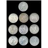Image 2 : USA - Lot of 10 $1 silver coins: 3 x Liberty and 7 x Morgan