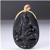 Image 2 : 18K Yellow Gold & Carved Quartz Pendant by Carlo Rici