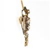 Image 4 : Antique Victorian 14K Gold.78 ctw Diamond Open Star Crown Dangle Pendant & Chain