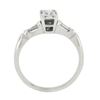 Image 7 : Vintage 14k Gold Illusion Set Emerald Cut Diamond Solitaire w/ Accents Ring