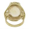 Image 7 : Vintage 18k Gold 10.84 ctw Oval Citrine Twisted Wire Frame Large Cocktail Ring