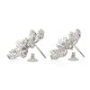 Image 4 : Vintage Platinum 6.4 ctw Pear Marquise Diamond Large Snowflake Spray Stud Earrin
