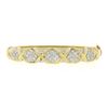 Image 3 : Estate 14k Yellow Gold 2.65 ctw Round Pave Diamond Figure X Hinged Bangle Bracel