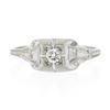 Image 4 : Antique Art Deco 14k White Gold Old European Cut Diamond Solitaire Promise Ring