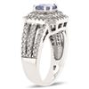 Image 3 : 1.50 ctw UNHEATED Color-Change Sapphire and 0.93 ctw Diamond 14K White Gold Ring