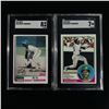 Image 1 : Set of (2) Rickey Henderson Topps Baseball Cards - SGC Graded