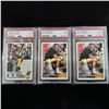 Image 1 : Set of (3) 1990s NFL Cards - Brett Favre Rookie x2 & Sterling Sharpe - PSA Grade