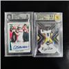 Image 1 : Set of (2) Beckett Graded Autograph Cards - Quinn Ewers & Kenny Pickett