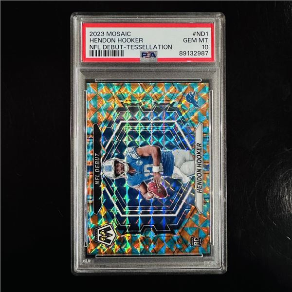 2023 Mosaic Hendon Hooker NFL Debut Tessellation #ND1 - PSA 10 GEM MINT /15
