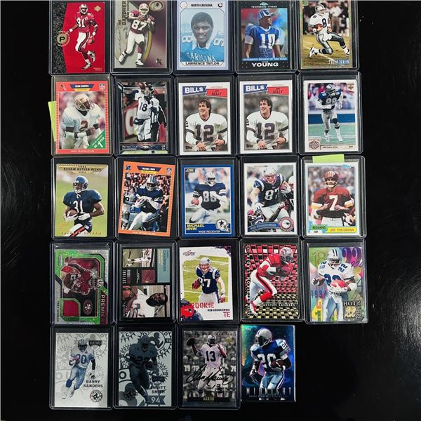 Assorted Set of Football Cards - Stars, Legends & Inserts