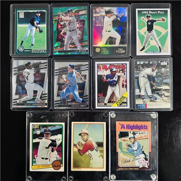 Assorted Set of Baseball Cards - Legends, Stars & Vintage Styles