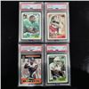 Image 1 : Set of (4) Graded Football Cards - Jerry Rice, Jerome Brown, Sharpe & Simmons (P