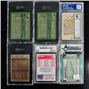 Image 2 : Set of (6) Graded Baseball Cards - Dawson, Lee Smith, Sheffield, Maddux & More