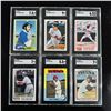 Image 1 : Set of (6) SGC Graded Topps Baseball Cards - HOF Stars incl. Alomar, Murray, Mol