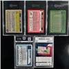 Image 2 : Set of (5) Graded Baseball Cards - Jackson, Schmidt, Heyward, Smoltz & Witt