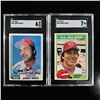 Image 1 : Set of (2) Johnny Bench Topps Cards - SGC Graded