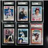 Image 1 : Set of (6) Graded Baseball Cards - Thomas, Stargell, Schmidt, Sandberg & Robinso