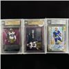 Image 1 : Set of (3) 1/1 Leaf Metal Draft Pre-Production Proof Autograph Cards - Devin Whi