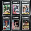Image 1 : Set of (6) Nolan Ryan Astros Baseball Cards - 1980s Topps - All SGC Graded