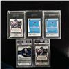 Image 2 : Set of (5) Mac Jones Rookie Cards - 2021 Prizm, Mosaic & Donruss - PSA & SGC Gra