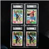 Image 1 : Set of (4) Pete Rose Baseball Cards - 1981 & 1982 Topps - All SGC Graded
