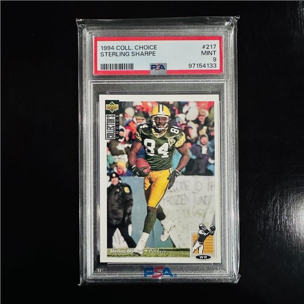 1994 Collector's Choice #217 Sterling Sharpe - PSA 9 Mint