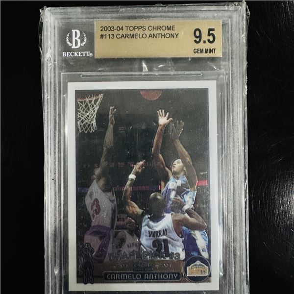 2003-04 Topps Chrome #113 Carmelo Anthony Rookie - BGS 9.5 Gem Mint