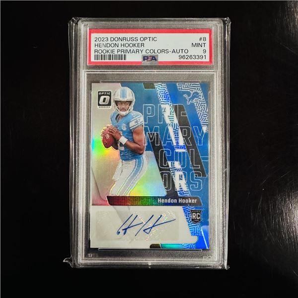 2023 Donruss Optic Hendon Hooker Rookie Auto - PSA 9 Mint /25