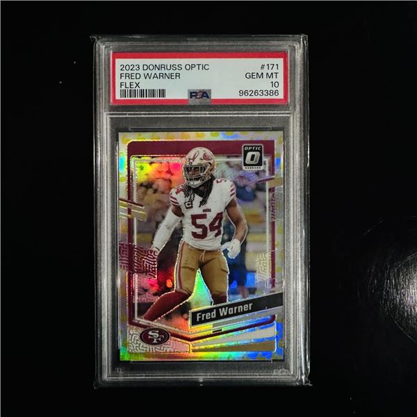 2023 Donruss Optic Fred Warner FLEX #171 - PSA 10 GEM MINT /149