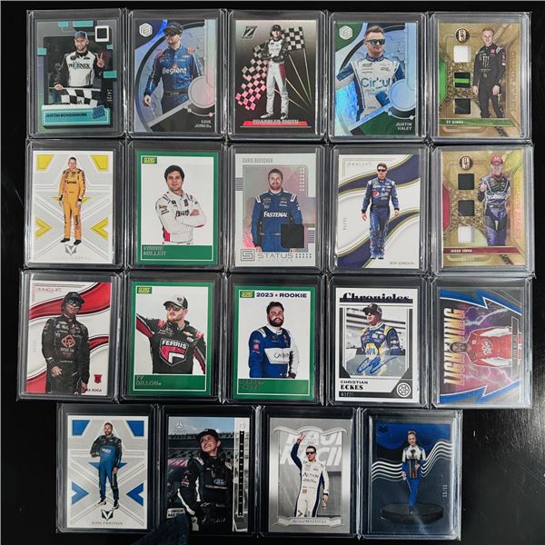Assorted Set of NASCAR Racing Cards - Relics, Autos & Color Parallels