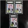 Image 1 : Set of (3) 1984 Topps Darryl Strawberry Rookie Cards - SGC Graded