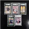 Image 1 : Set of (5) Modern Baseball Cards - Graded Stars & Rookies
