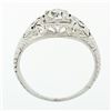 Image 8 : Antique Art Deco 18k Gold Dome Filigree Engraved 0.52 ctw European Diamond Ring