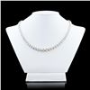 Image 1 : 22.60 ctw G to I COLOR SI2 to I2 CLARITY Diamond 14K White Gold Tennis Necklace