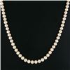 Image 4 : Classic 8-8.5mm Cultured Pearl Strand Necklace w/ 14k Gold Diamond Cut Clasp