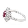 Image 2 : 0.94 ctw MADAGASCAR Ruby and 0.88 ctw Diamond Platinum Ring (GIA CERTIFIED)