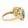 Image 3 : 2.60 ctw Emerald and 0.58 ctw Diamond 14K Yellow Gold Ring