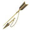 Image 5 : Antique Victorian Solid 14k Gold Large Detailed Seed Pearl Arrow Pin Brooch