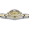 Image 6 : Rolex Ladies 2Tone 18K Yellow Gold Diamond And Emerald Bezel Date Watch With Rol