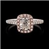 Image 1 : 0.69 ctw SI1 CLARITY F COLOR CENTER Diamond 18K White Gold Ring (1.06 ctw Diamon