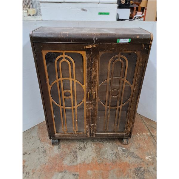 *Vintage Waterfall China Cabinet 35 x 47 x 12" - Cannot Ship