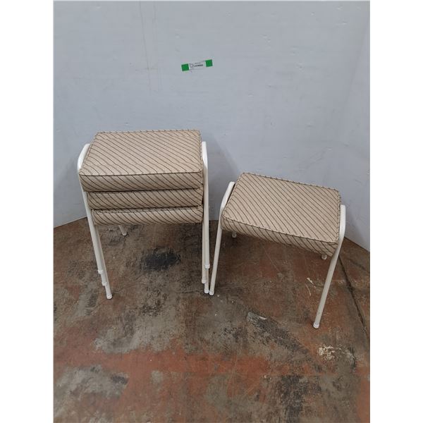 *(4) Cushioned Stools 17 x 12 x 17" - Cannot Ship