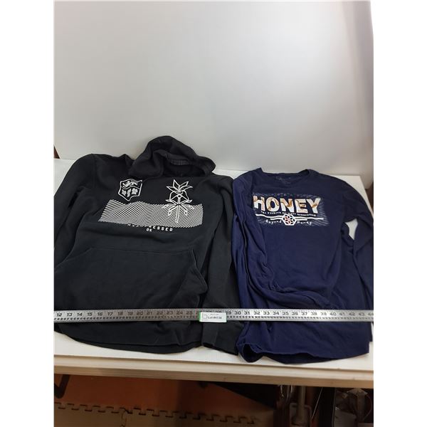 Hard Pressed Pullover Hoodie, Honey Long Sleeve - Both XL