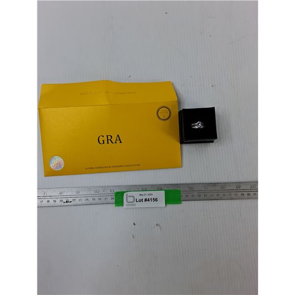 Moissanite Ring with GRA Certificate- CANNOT AUTHENTICATE