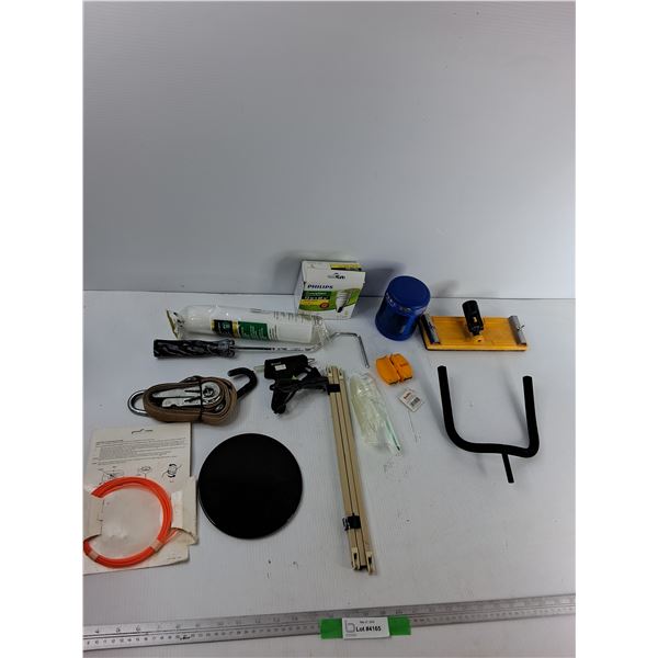 Assorted Items, Hot Glue Gun, Thermos, Paint Roller, Misc